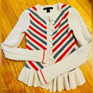 Marc Jacobs wool button down ruffles sweater cardigan size S